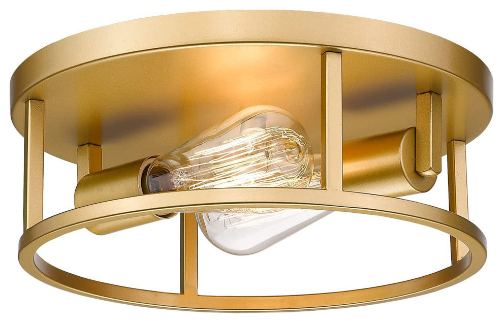 12 inch light Flush Mount Light antique round ceiling lamp with gold finish