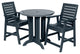Glennville 3-Piece Round Counter Dining Set, Weathered Acorn, Federal Blue