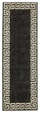 Unique Loom Charcoal Athens Modern 2' 0 x 6' 0 Runner Rug