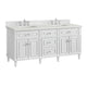 Lorelai 72" Double Vanity, Bright White, 3 CM Lime Delight Top