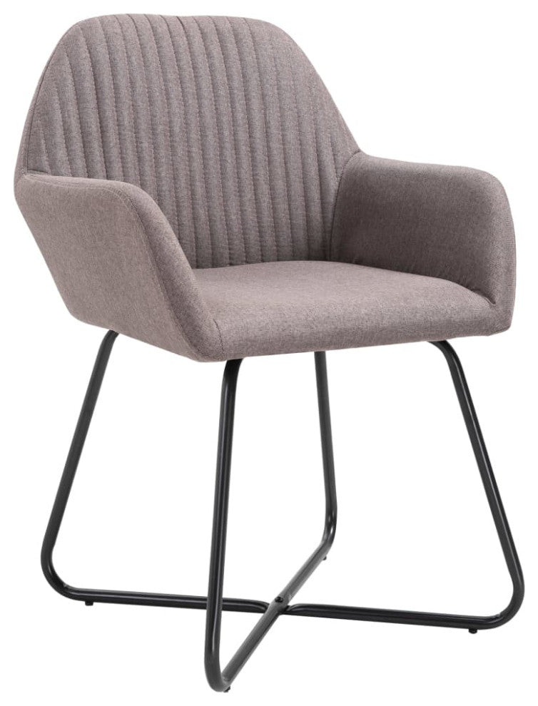 vidaXL Dining Chairs 6 pcs Taupe Fabric