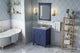 Chatham Traditional 30" Hale Blue Single Sink Vanity, Steel Grey Cultured Marble