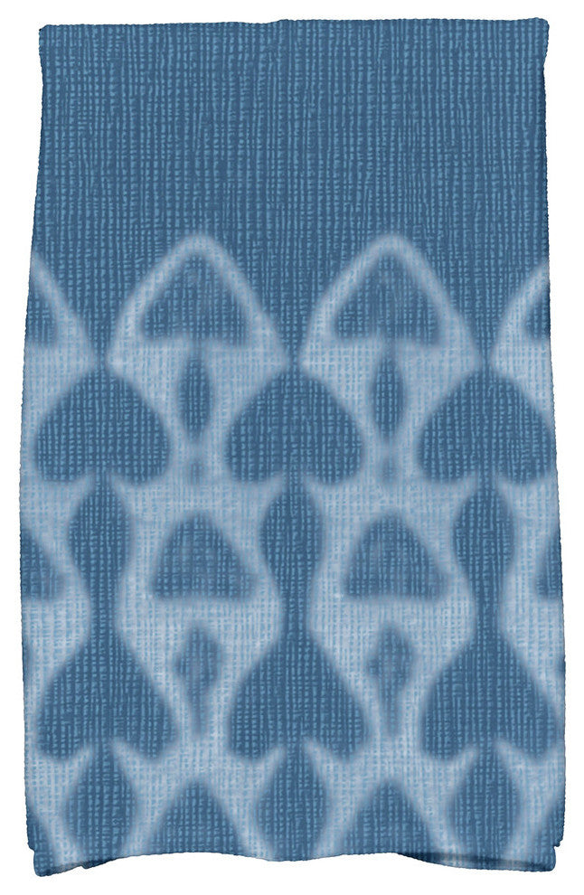 Watermark, Geometric Print Kitchen Towel, Blue