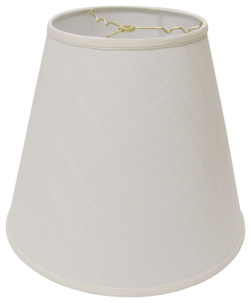 18" White Deep Empire Linen Lampshade