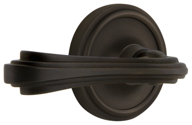 Classic Rose With Fleur Lever, Oil-Rubbed Bronze, Right-Handed