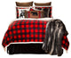Carstens Red Lumberjack Buffalo Plaid 3-Piece Sherpa Fleece Bedding Set, Queen