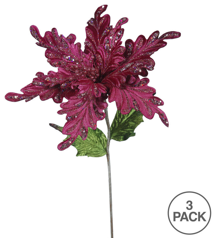 Vickerman Of160145 31" Mauve Velvet Poinsettia Artificial Christmas Pick