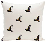 Witch's Brew Holiday Print Pillow, White, 16"x16"