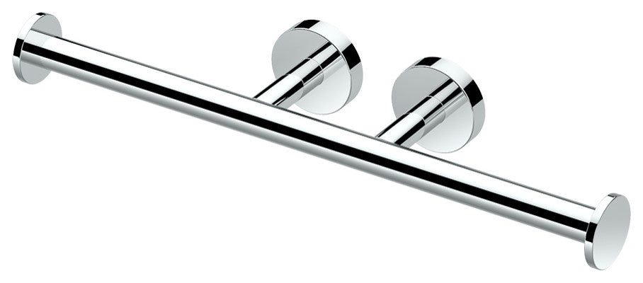 Glam Toilet Paper Holder, Chrome, Double