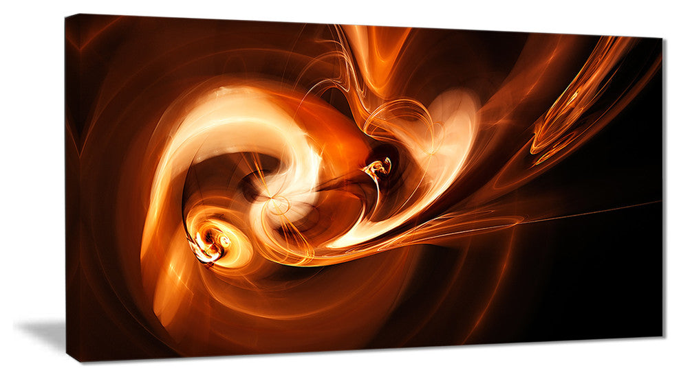 "Fractal Smoke Texture Brown" Abstract Digital Art Canvas Print