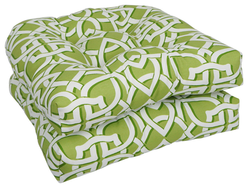19" U-Shaped Dining Chair Cushions, Set of 2, Graystone Willow