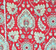 Raspberry Red Vintage Persian Rug Fabric Linen, Standard Cut