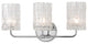 Dexter 3-Light Bath and Vanity With Clear Glass Shade, Polished Chrome