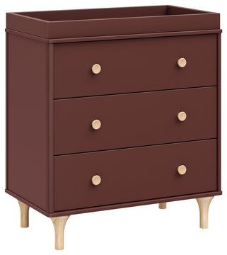 Lolly 3-Drawer Changer Dresser With Removable Changing Tray, Crimson