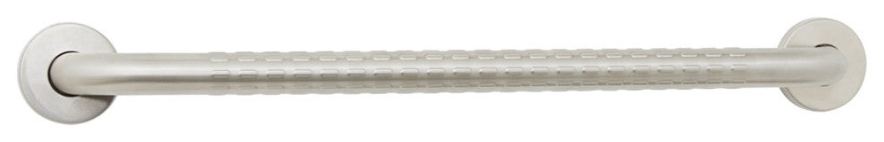 ADA Bathroom Shower Grab Bar With Safety Grip, Satin, 18"