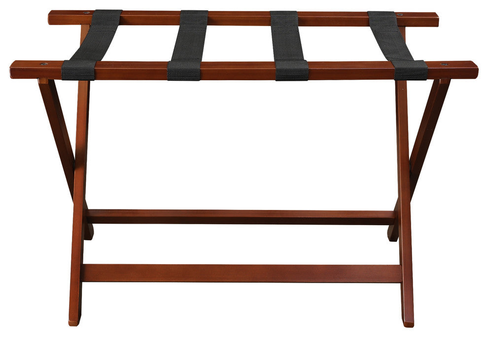 Heavy Duty 30" Extra Wide Luggage Rack, Walnut