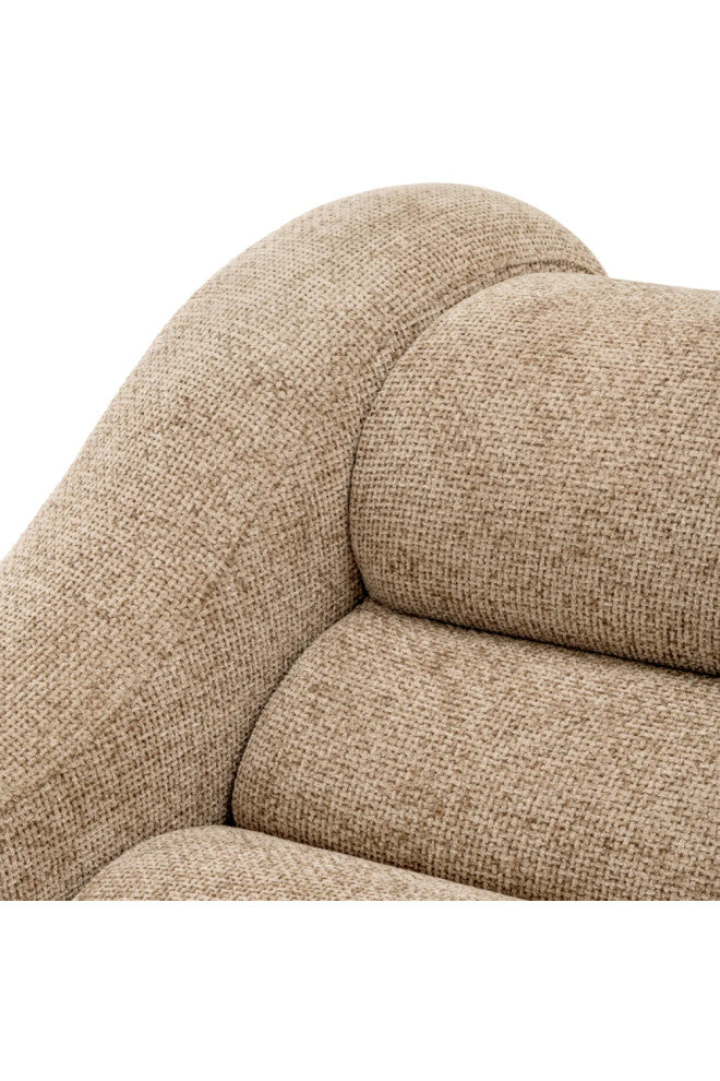 Beige Curved Sofa, Eichholtz Carbone