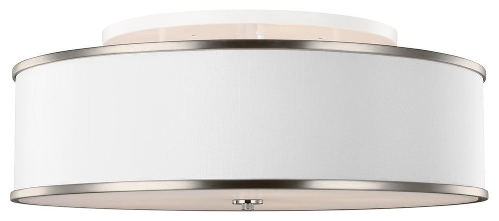 Generation Lighting Semi-Flush Mount, Satin Nickel, 5-Light