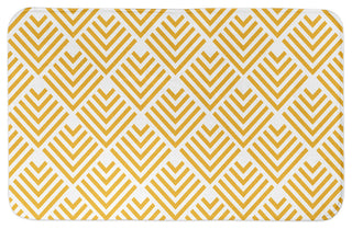 Yellow Geo Arrows 34x21 Bath Mat