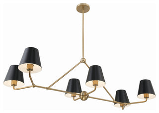 Xavier 6-Light Vibrant Gold Chandelier