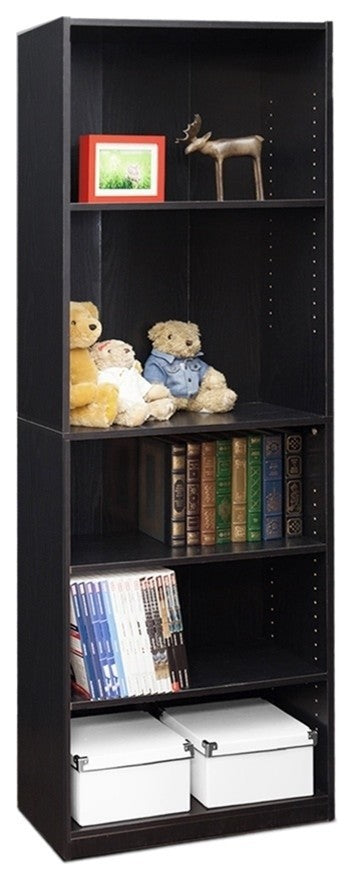 Jaya Simply Home 5-Shelf Bookcase, Black