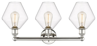 Cindyrella 3-Light 26" Bath Vanity Light, Polished Nickel, Clear Shade