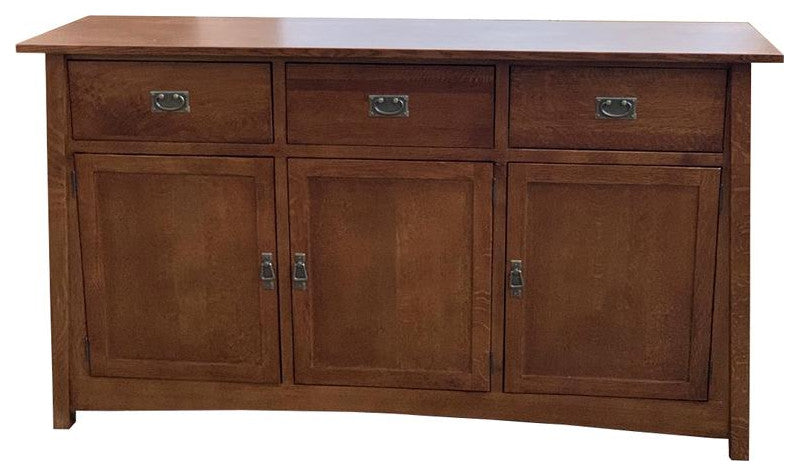 Mission 3 Door and 3 Drawer Sideboard Walnut 70"