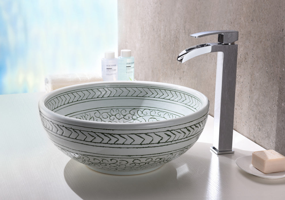 ANZZI Satui Series Tempered Glass Bathroom Vessel Sink