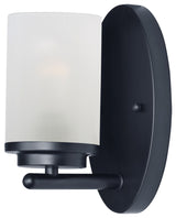 Maxim 10211FT Corona 8" Tall Bathroom Sconce - Black
