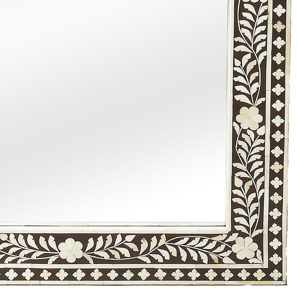 Butler Victoria Brown Bone Inlay Wall Mirror