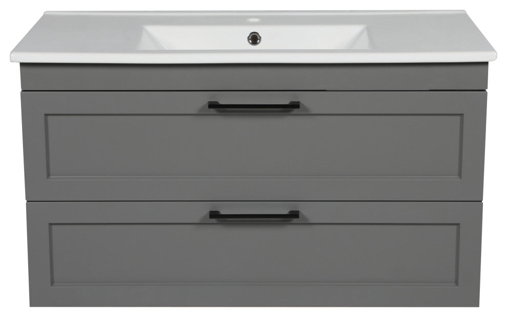 Bathroom Vanity Palm Beach Gray Matte 40" No Mirror