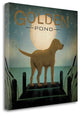 "Moonrise Yellow Dog - Golden Pond" By Ryan Fowler, Gallery Wrap Canvas