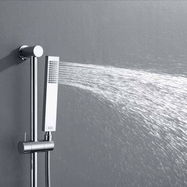 Led Thermostatic Ceiling Mount Led Rainfall Shower System Chrome Polished