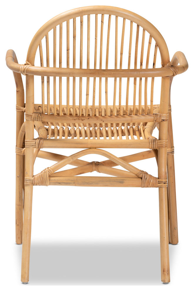 Lissa Natural Brown Rattan Dining Chair
