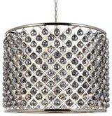 Elegant Lighting 1206D35-SS/RC Madison 12 Light 36"W Crystal Drum - Polished