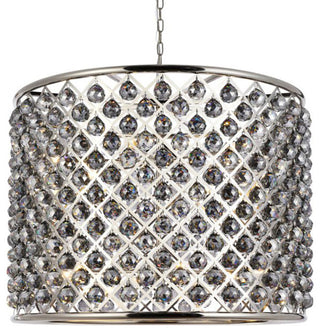 Elegant Lighting 1206D35-SS/RC Madison 12 Light 36"W Crystal Drum - Polished