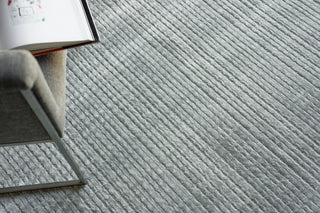 Cabrini Modern Handloomed Silky Nylon Light Silver Area Rug, 8'x10'