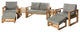 7-Piece Modern Patio Chat Set - Brown