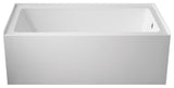 Vanity Art Alcove Soaking Acrylic Bathtub, Pure White, 60"x32", Right