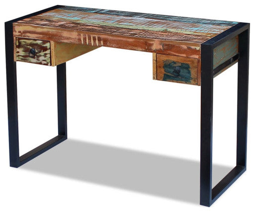 vidaXL Desk Home Office Desk Computer Desk Workstation Solid Wood Reclaimed