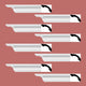 Cornice White Urethane Bridgeport Simple Design 8 Pieces Totaling 752" Length