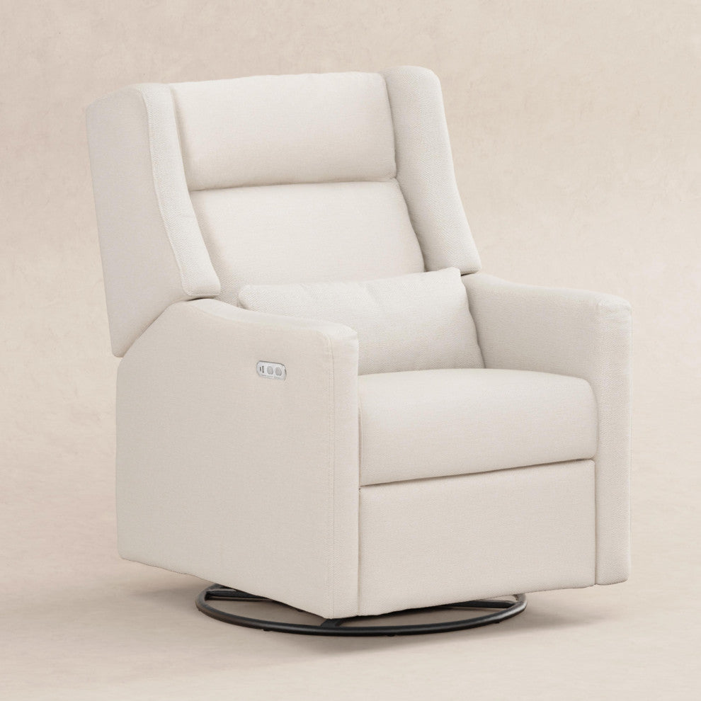 Kiwi Plus Power Glider Recliner w/ Power Headrest, Performance Cream Eco-Weave