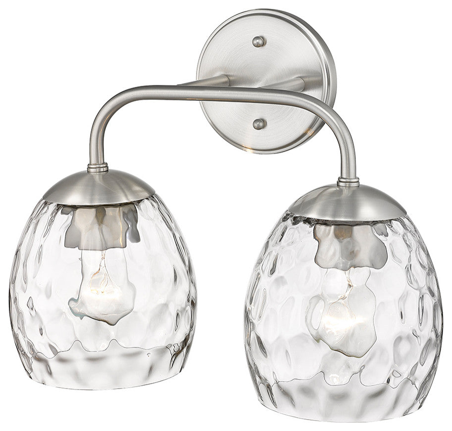 2 Light 15.125" Brushed Nickel Vanity Light