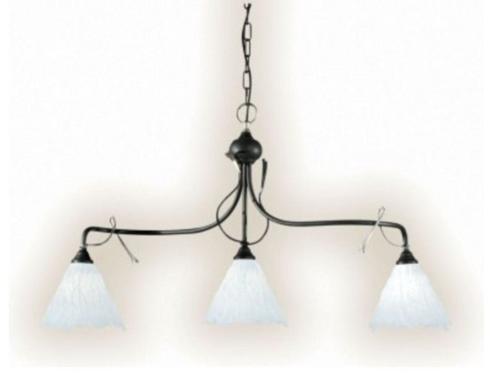lune 383 Chandelier, Rust Brown and Gold, Satin Amber