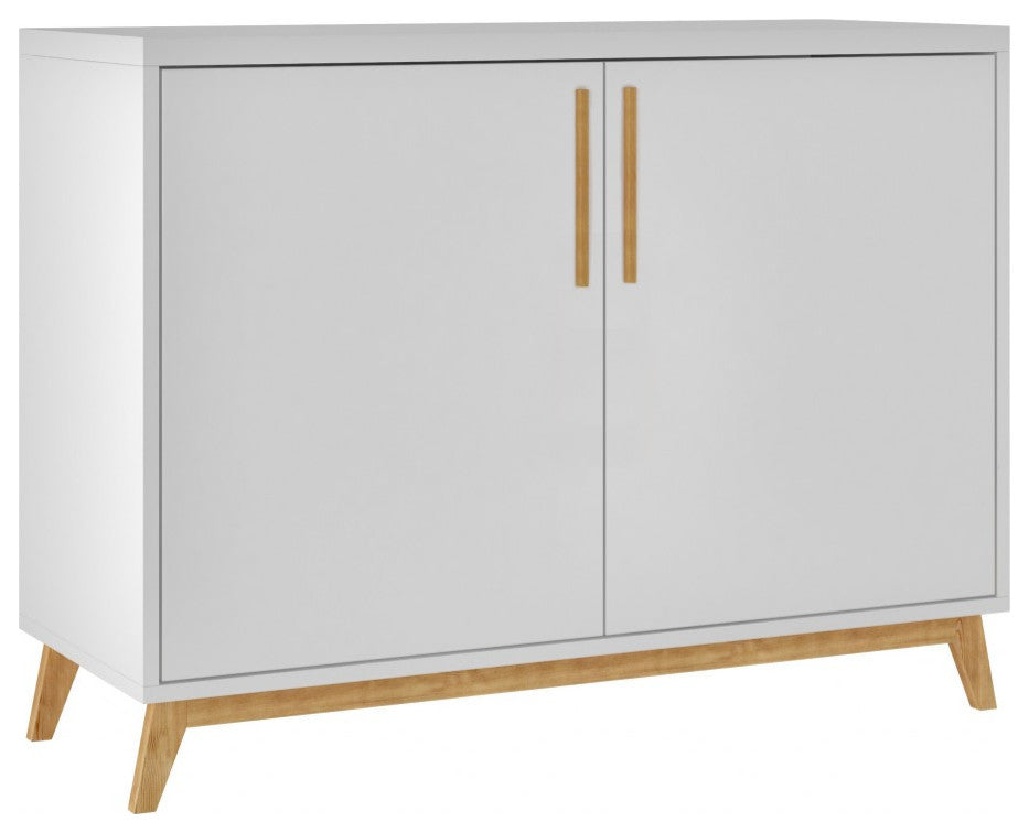 Modern White And Natural Two Door Buffet