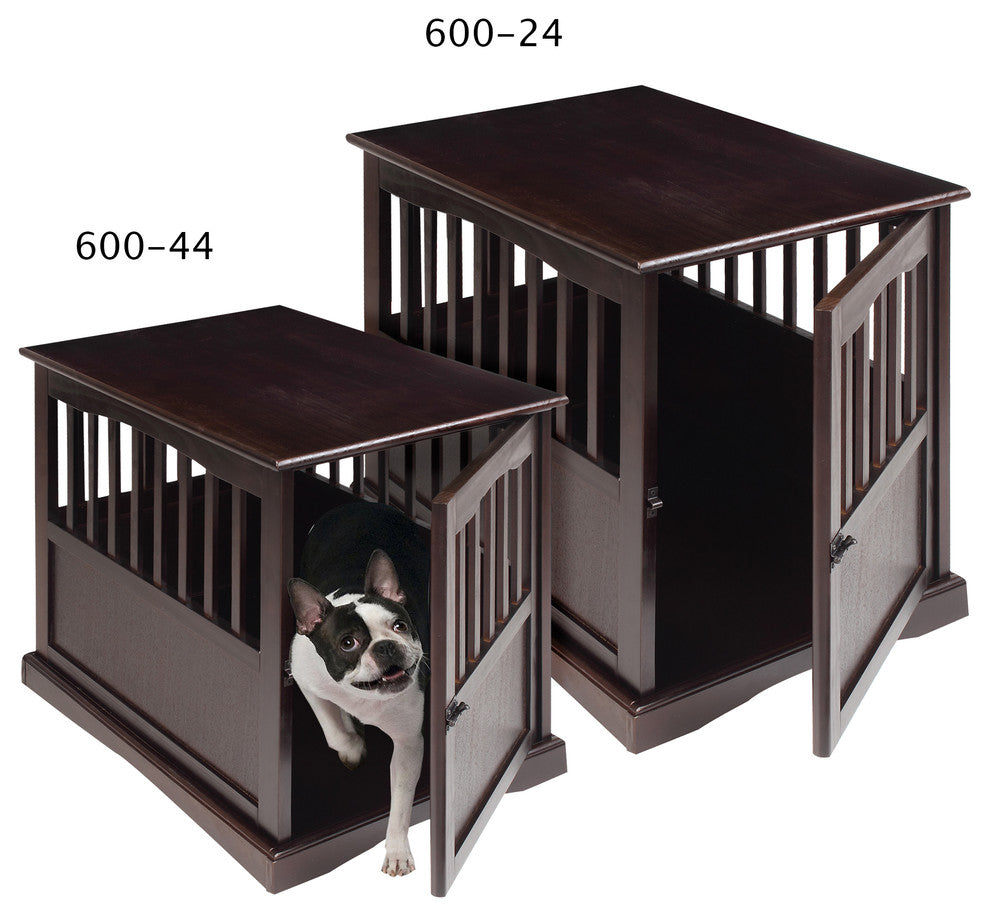 0Pet Crate End Table-Espresso