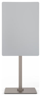 Minimalist Rectangular Free Standing Mirror Single-Sided With 3x, Chrome, Brushed Nickel