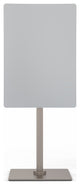 Minimalist Rectangular Free Standing Mirror Single-Sided With 3x, Chrome, Brushed Nickel