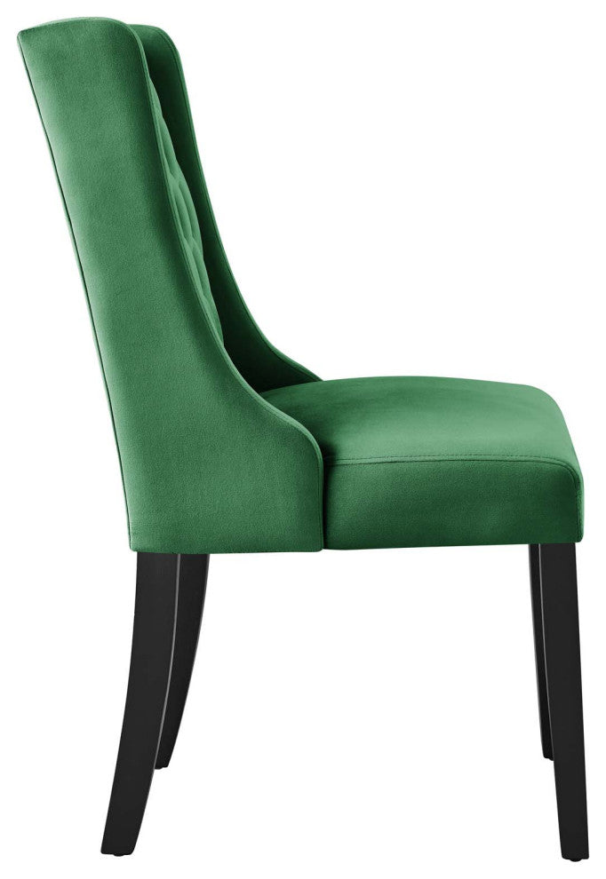 Baronet Performance Velvet Dining Chairs, Set of 2, Emerald