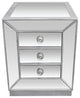 Silver Mirrored Glass Living Room End Table